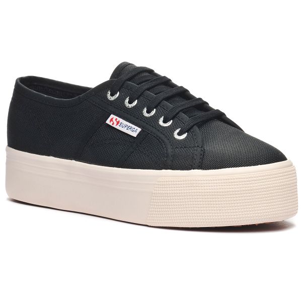 Superga 2790acotw Linea Up And Down Black Platform Sneakers - Women's Sneakers USA | US4137598